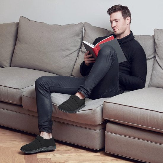 Chaussons Homme - Chaussons - Noir - Antidérapant - Taille 46/47 - Comfeet