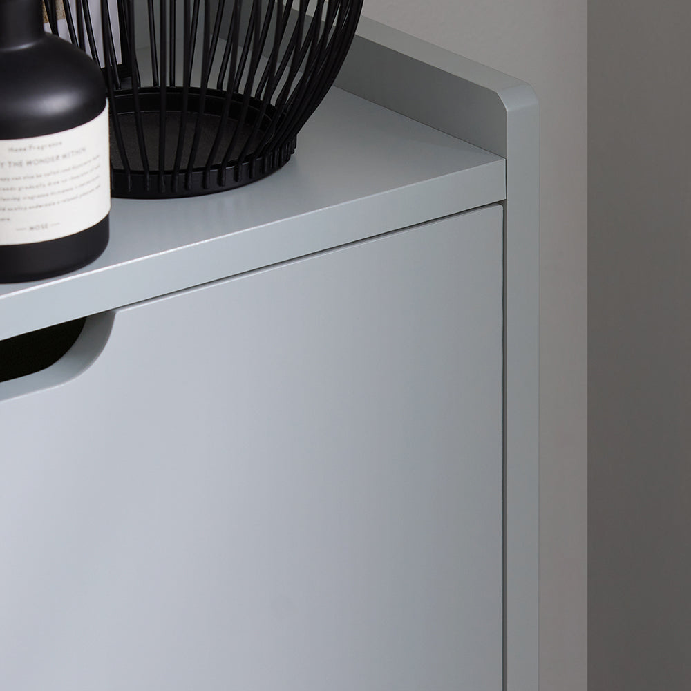 SoBuy FSR151-HG Armoire à chaussures avec 3 volets, buffet à chaussures, étagère à chaussures, boîte à chaussures, armoire de couloir, armoire de rangement pour chaussures