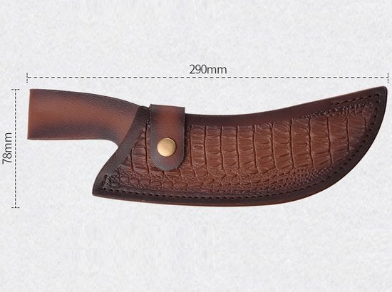 Couteau de chef T&M en acier inoxydable professionnel - Couteau à viande tranchant comme un rasoir - Fait à la main - Avec étui en cuir et boîte cadeau