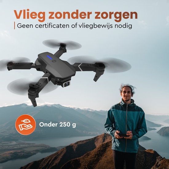PuroTech Quad Drone 4K Camera - Sac de transport inclus - 3 batteries - 36 minutes de vol - Aucune licence de vol requise - Mini Drone - Adultes / Enfants - Intérieur et extérieur