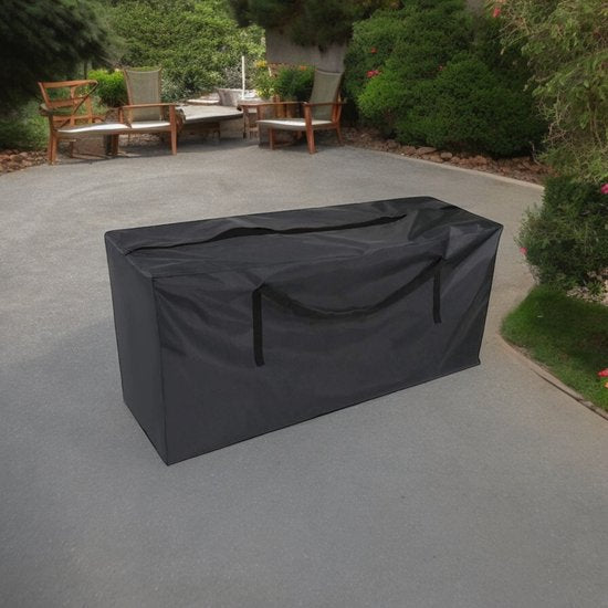 Sac de rangement pour coussins de jardin - Noir - 173 x 76 x 51 cm - Sac de rangement pour coussins de meubles de jardin - Sac de rangement pour coussins de chaises de jardin - Sac de rangement pour coussins d'ensembles de jardin