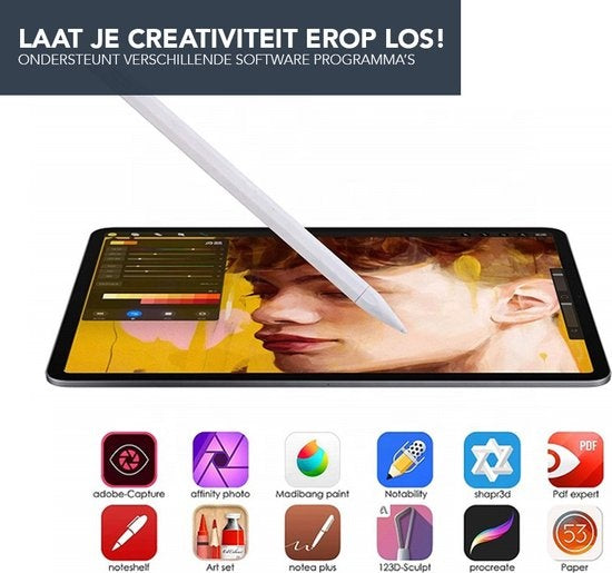 Achaté Stylus Pen Pro - Universele Stylus - Met Handdetectie - Wit