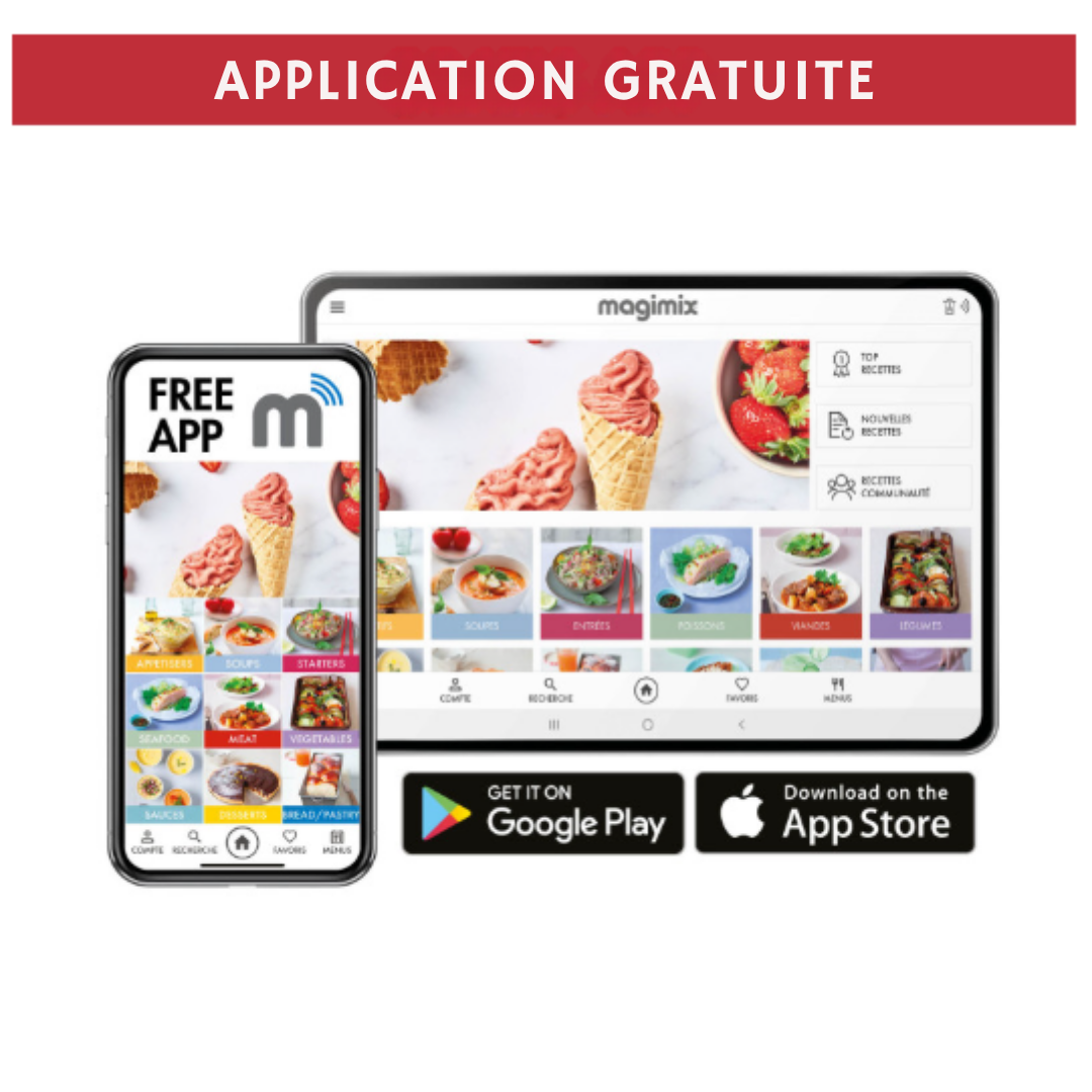 Magimix - Machine à glace auto-congelante - Sorbet/Glace/Grantité - 3 programmes automatiques - 2L - Argent