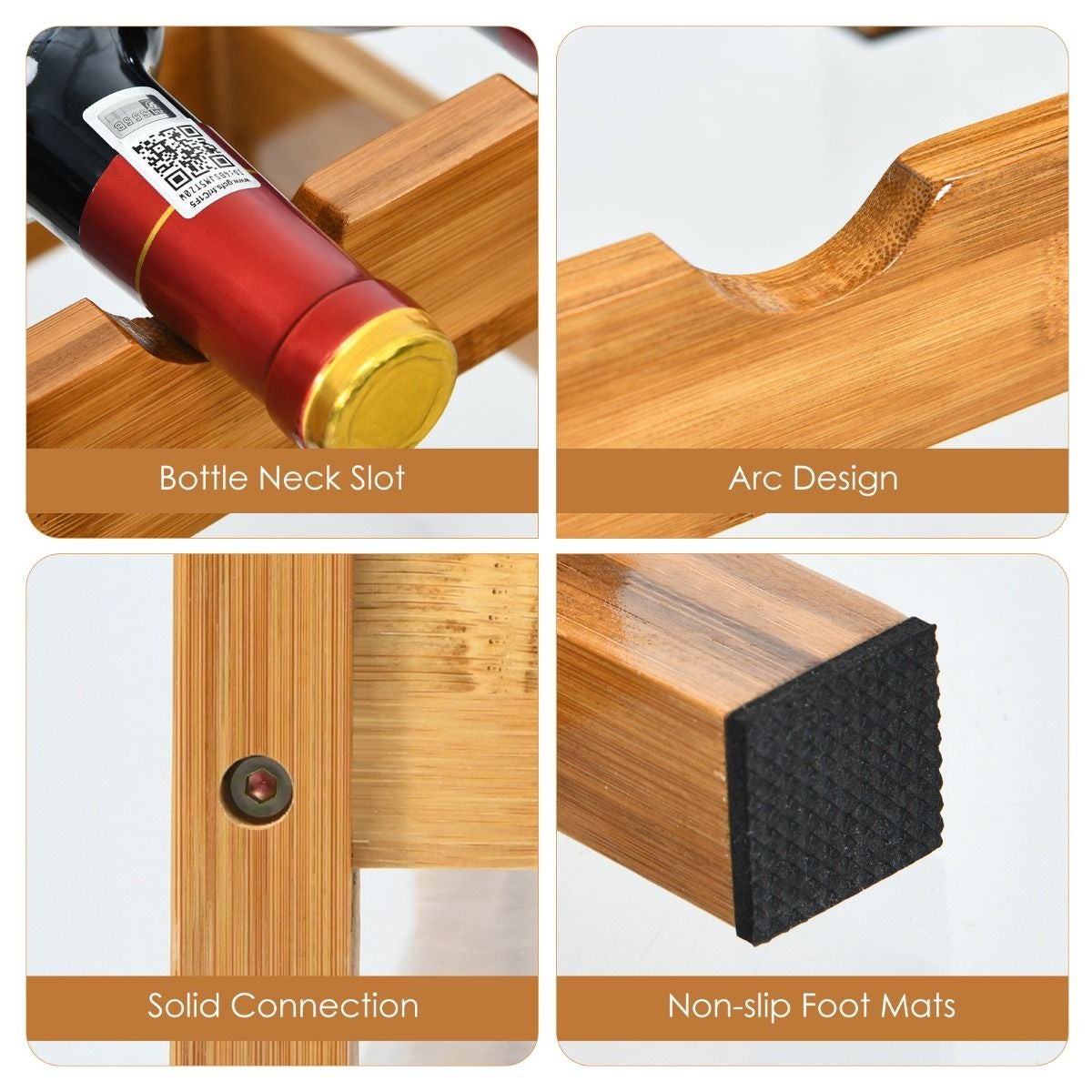 Coast Double porte-bouteilles 12 bouteilles - Bambou naturel