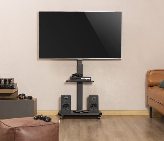 Support TV sur roulettes - rotatif - 37 pouces à 75 pouces