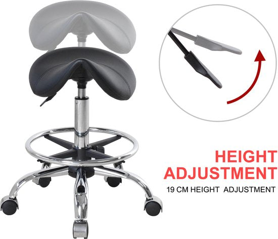 DMV - Tabouret - Tabouret selle - Tabouret selle mobile - Tabouret réglable en hauteur