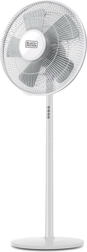 BLACK+DECKER Ventilateur sur trépied BXPF60E - Ø 40 cm - 60 watts - Blanc
