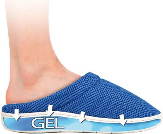 Stepluxe Gel Slippers - Pantoufles universelles - Taille 43/44 - Bleu