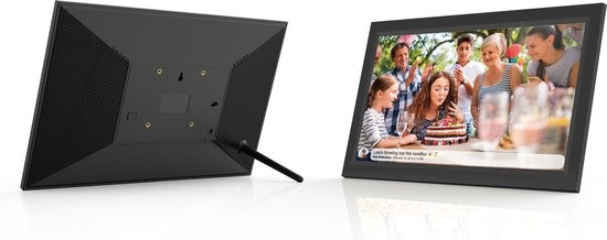 Cadre photo numérique XL - Denver - Écran tactile IPS 15,6 pouces - Full HD - Application Frameo - 16 Go - Noir