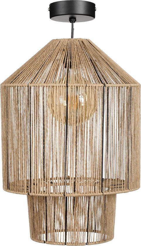 Mica Decorations Elsa Lampe suspendue - H49 x Ø35 cm - Jute - Marron clair