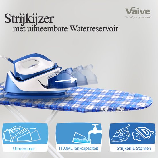 VAIVE SteamPrecision Iron avec générateur de vapeur - Fer à vapeur - Fer à repasser - Semelle en céramique