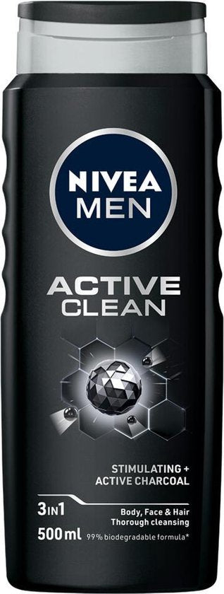 NIVEA Men Gel Douche Active Clean - 500 ml