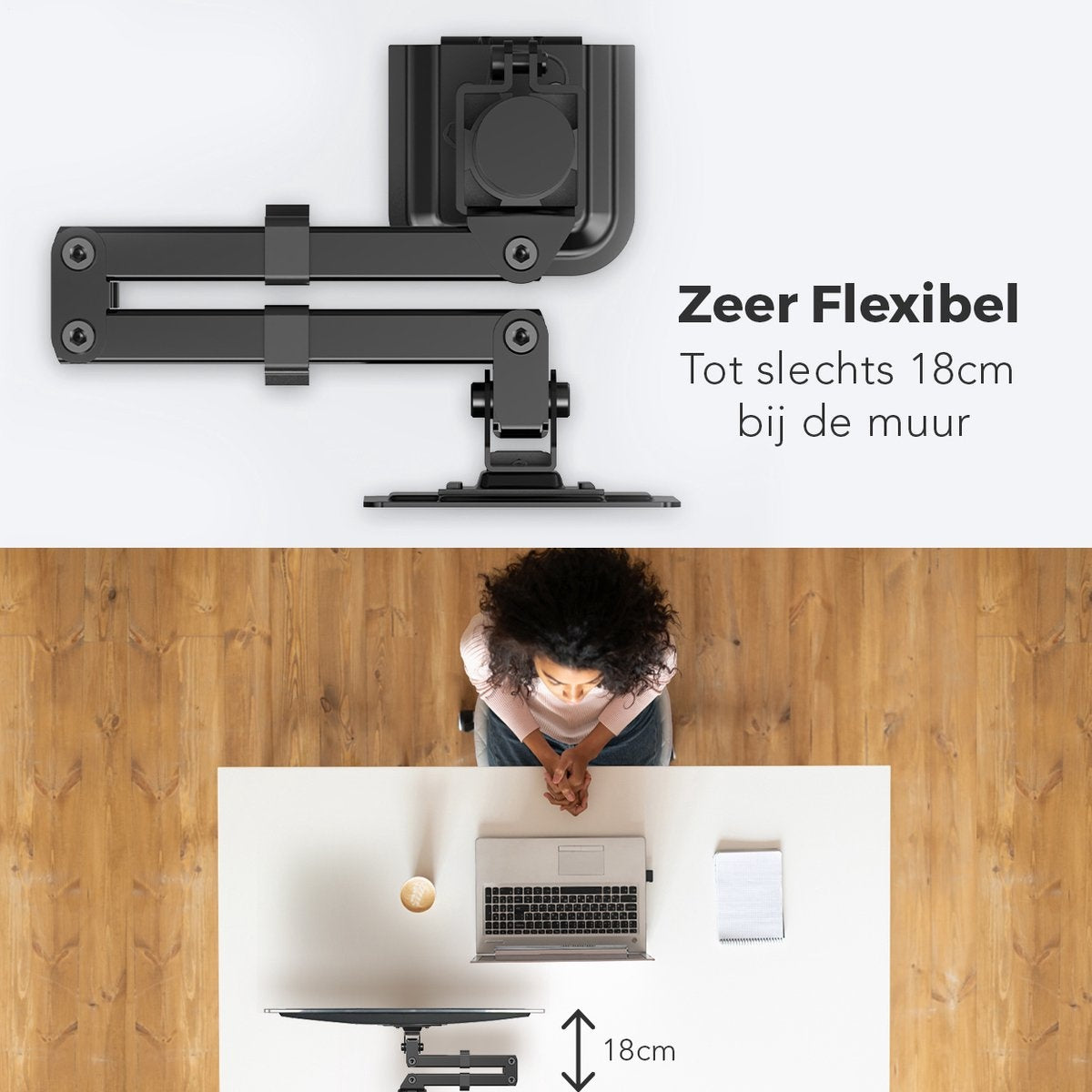 Auronic Monitor Arm - 1 écran - 13 à 32 pouces - réglable - acier - noir