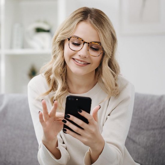 Lunettes anti-lumière bleue - Lunettes pour ordinateur - Temps passé devant l'écran - Monture légère - Unisexe - Motif écaille