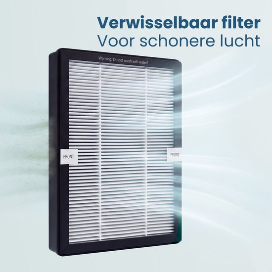 Ventilateur colonne Auronic - Modèle sans pales 2 en 1 - Purificateur d'air avec filtre HEPA - Ventilateur - 10 vitesses - Télécommande - 105 cm - Blanc