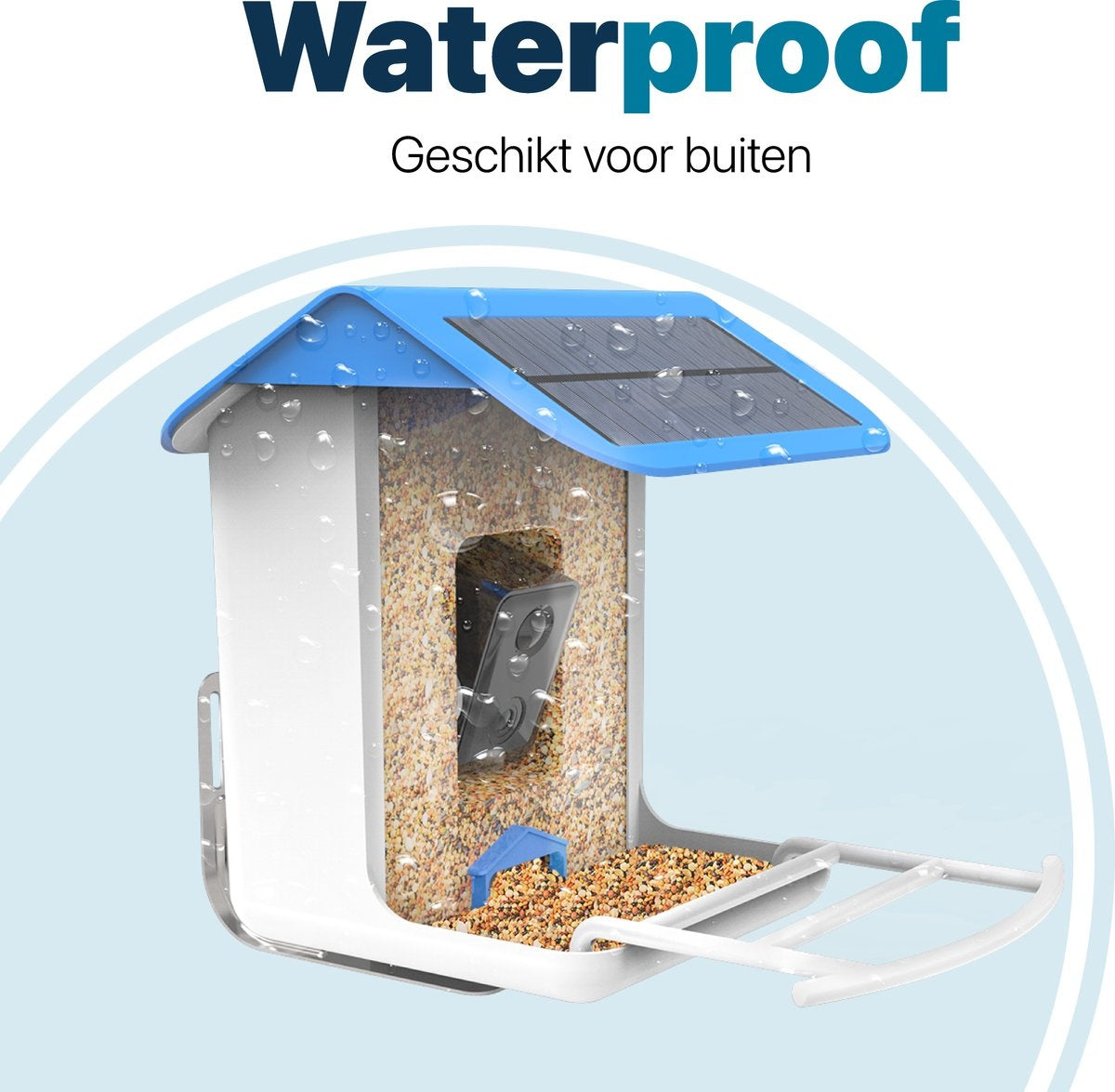 BOME - Mangeoire à oiseaux - Caméra et audio - Reconnaissance des oiseaux - Suspension de la mangeoire - Nourriture pour oiseaux