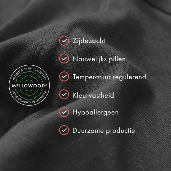 T-shirt Undiemeister pour homme - T-shirt slim fit - Anti-transpirant - Storm Cloud (bleu foncé) - Tencel - Doux comme de la soie - Respirant - Antibactérien - Manches courtes - Col rond - Taille M
