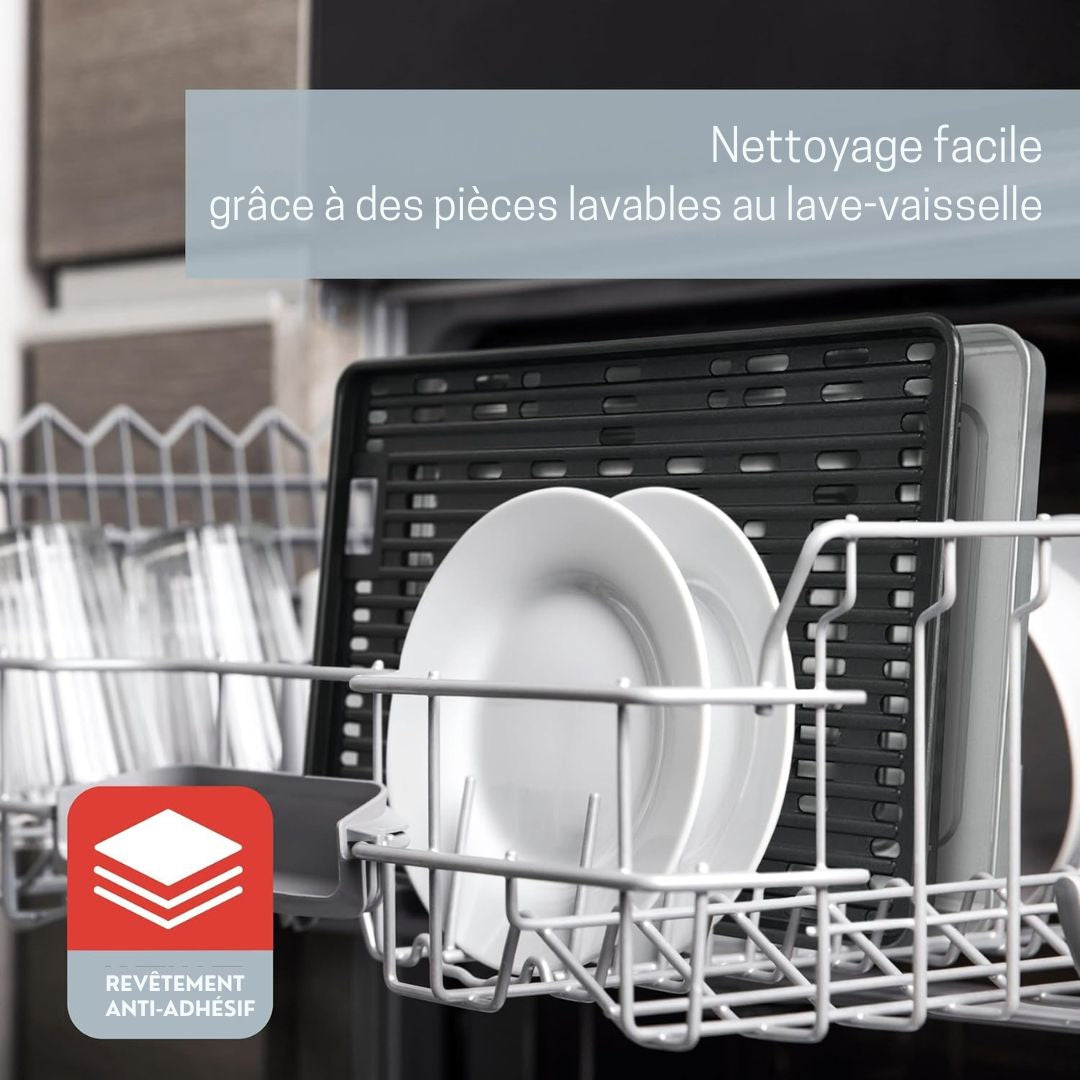 Gril électrique Lebenlang - 2 en 1 - Gril de table et gril sur pied - 2000W - Pour l'intérieur et l'extérieur - Noir