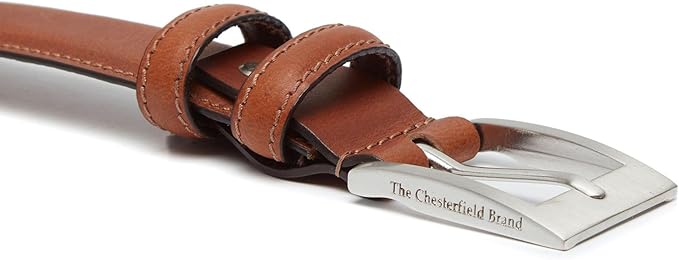 The Chesterfield Brand Elliot W125 Belt Cognac - Raccourcissable, 3,5cm de large, 120-130cm de long