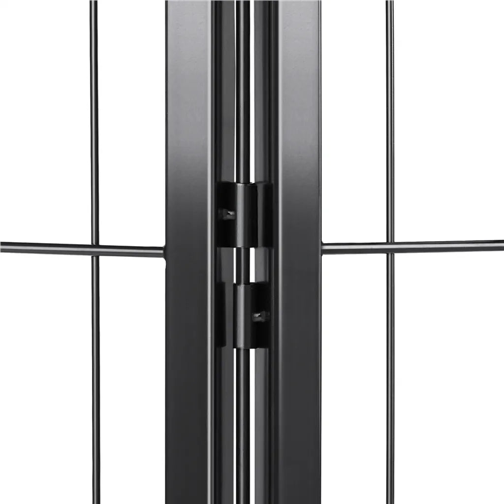 Yaheetech Enclos pour chiots avec porte - 6 panneaux - Noir - 164 x 83 x 80 cm