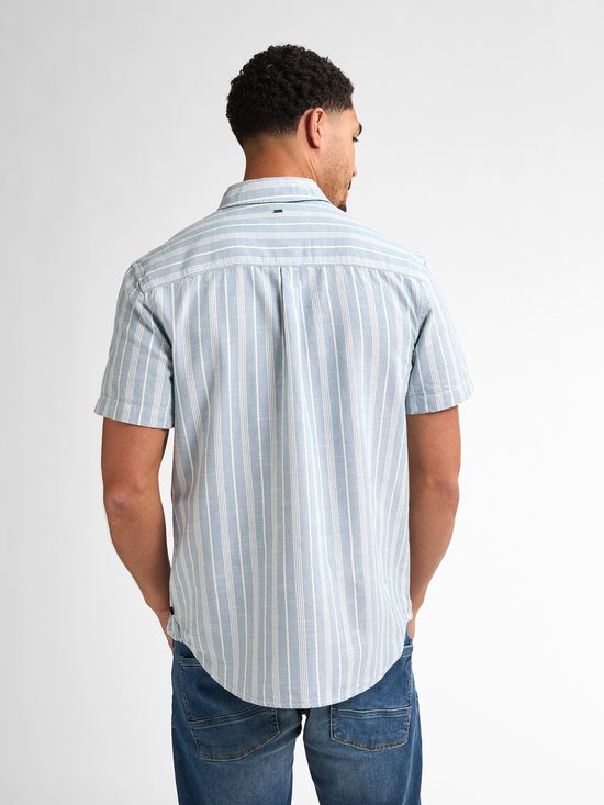 Petrol Industries - Chemise rayée pour homme Turtlevista - Bleu - Taille S
