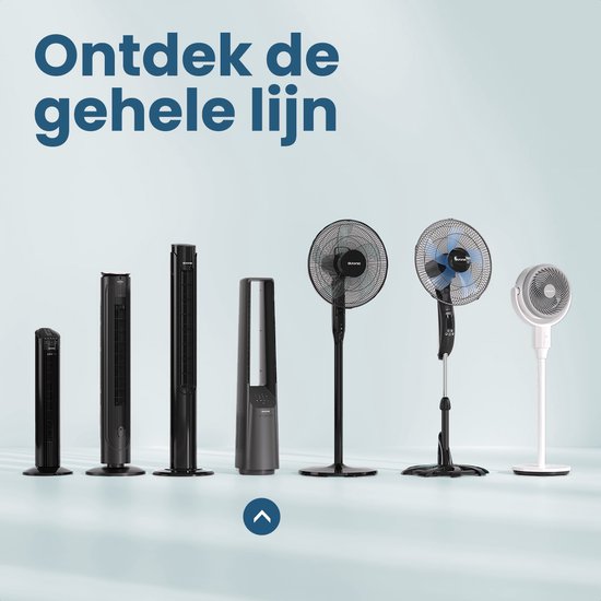 Ventilateur de tour Auronic - Modèle sans pales - Refroidisseur d'air - Ventilateur de sol - Ventilateur silencieux sur pied - 101 CM - 6 vitesses - Ventilateur - Avec minuterie - 39 dB - Gris