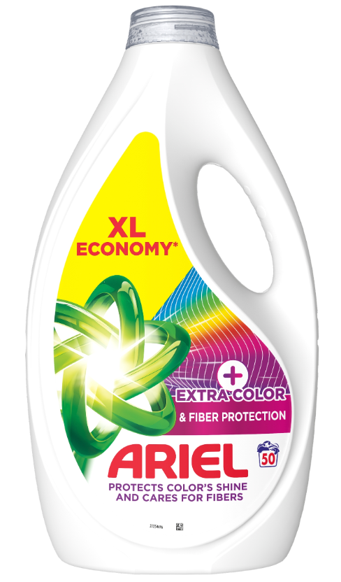 Lessive liquide Ariel + Protection supplémentaire des couleurs et des fibres - 50 lavages