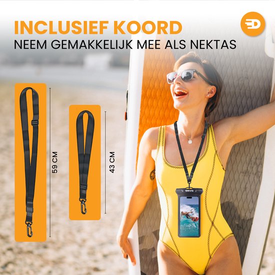Drivv. Étui étanche pour téléphone – Coque rigide – Résistant aux chutes et aux chocs – Double fermeture à clip – Jusqu'à 6,7 pouces – Étui sous-marin pour téléphone