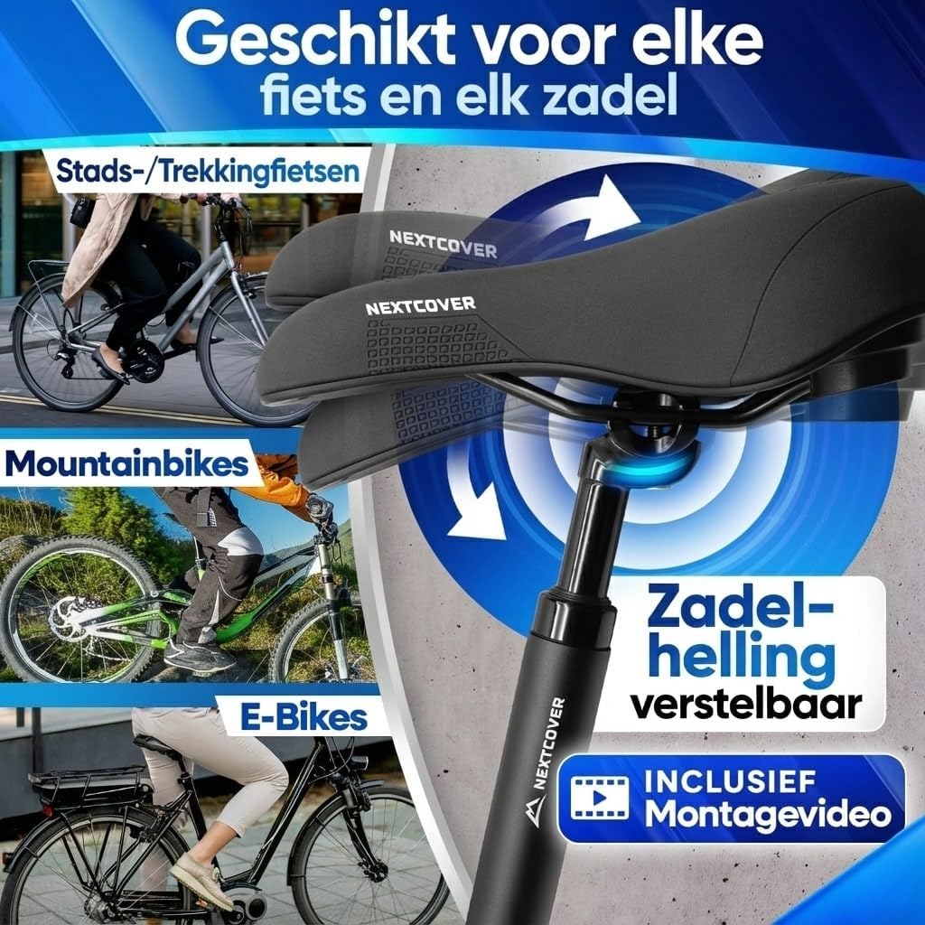 Nextcover Tige de selle à suspension Comfort-Spring - 27,2-34,9 mm - Noir