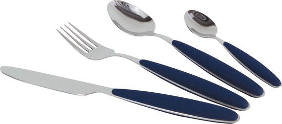 Couverts Gimex - Bleu marine - Manche Soft Touch - 16 pièces