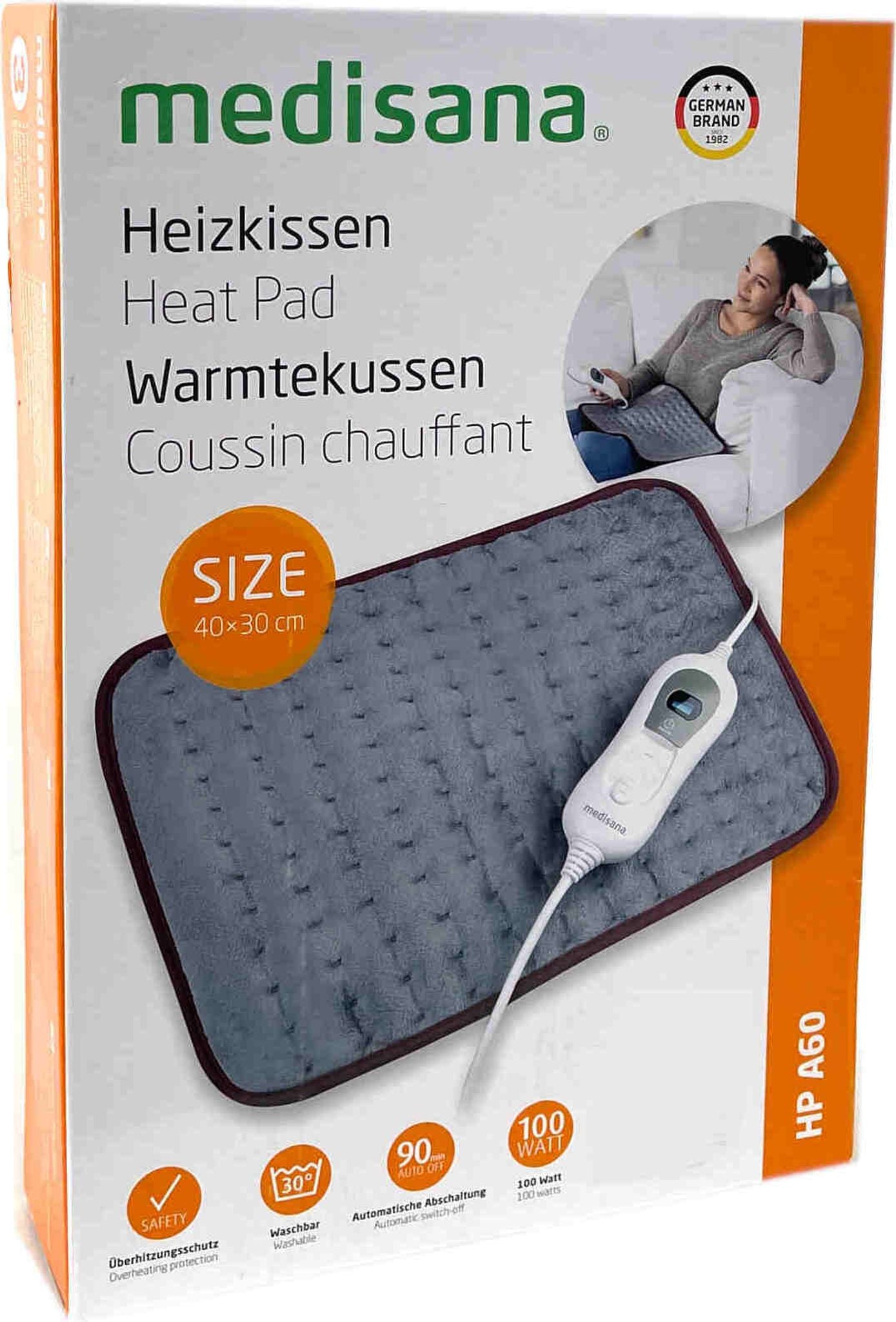 Coussin chauffant Medisana HP A60 - 30 x 40 cm - Gris