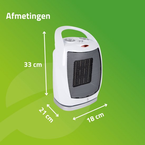 Bo-Camp - Chauffage céramique - Oscillant - 450/900/1500 watts