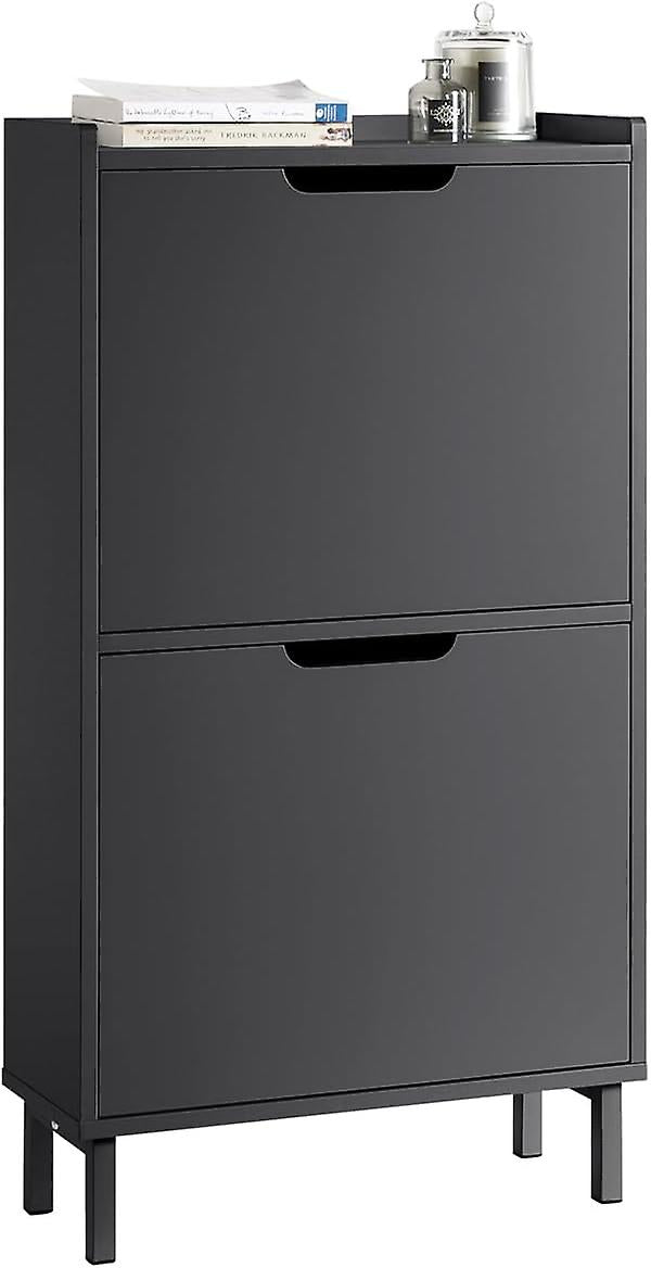 SoBuy Meuble à chaussures - FSR151-SCH - MDF et métal - Max. 16kg. - 50x19x9 - Anthracite