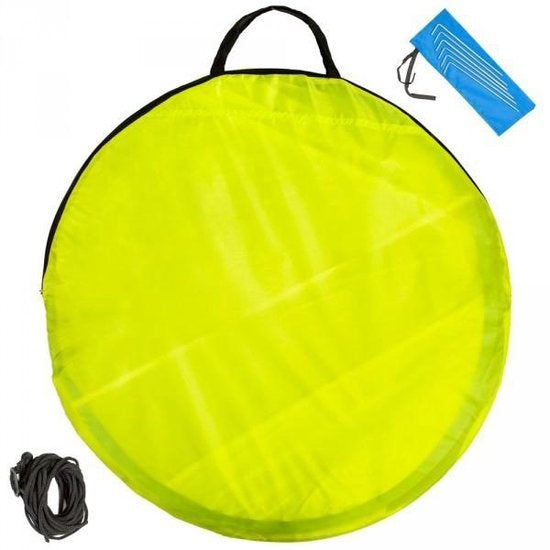 Tente de plage pop up abri de plage bleu-jaune 401680