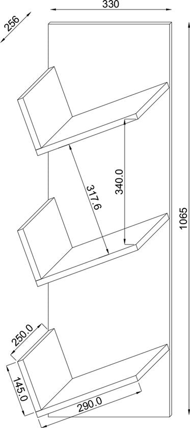 Étagère murale design pour vinyles LP « Sulda », blanche