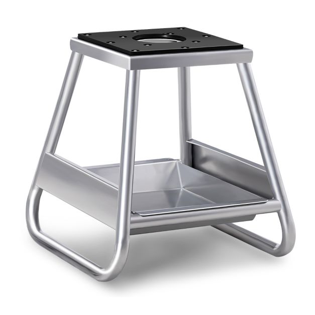 Béquille de levage pour moto Coast Cross - Surface antidérapante & bac de récupération d'huile inclus - max 450 kg - 40 x 40 x 42 cm - Silver