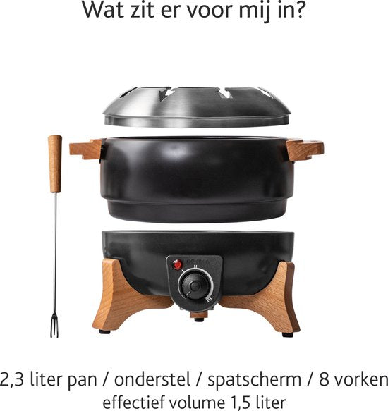 Set à fondue électrique Boska Party - 2.3L - Pour fondue au fromage, fondue au chocolat, fondue Hotpot et fondue au bouillon - Set à fondue électrique - Avec régulateur de température