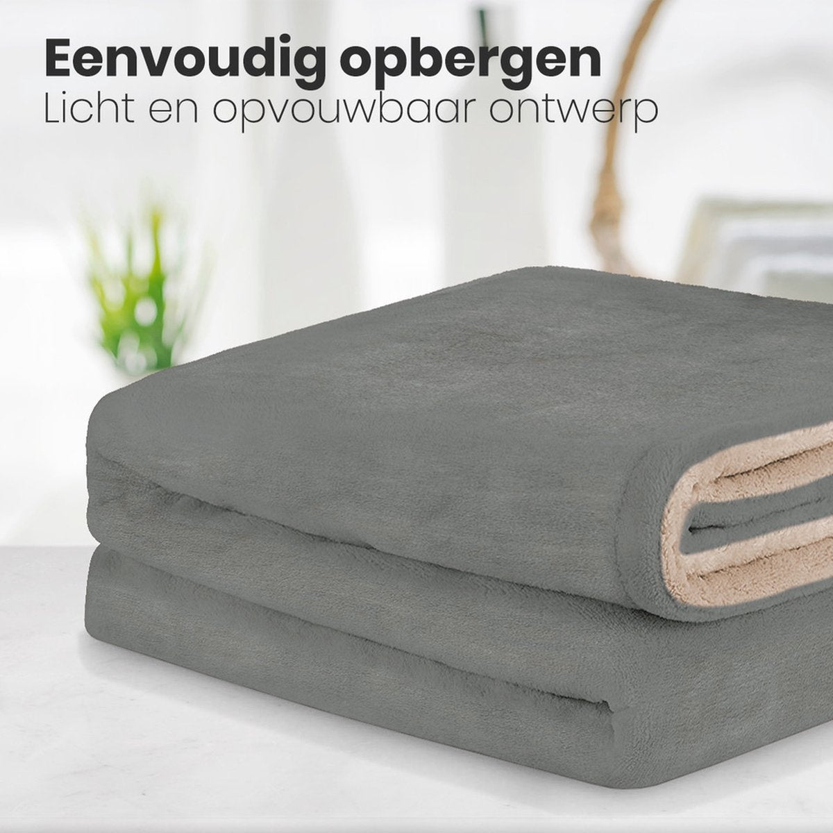Auronic Couverture chauffante électrique - Sur-couverture - 2 personnes - 3 niveaux de chaleur - Avec minuterie - 200 x 180 cm - Gris