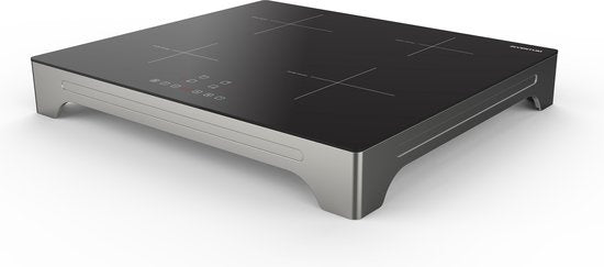 Inventum VKI6010ZIL - Plaque de cuisson autoportante à induction - 4 zones de cuisson - plug and play monophasé - Argent/Noir