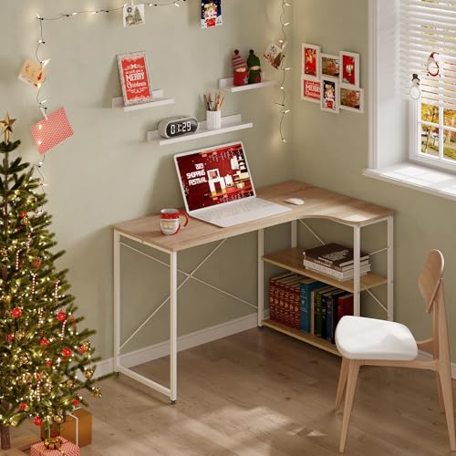 Woltu Set de 3 étagères murales flottantes - MDF blanc - 60 x 15 x 10 cm