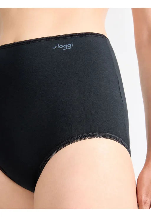 Sloggi - Slip Maxi Pure Comfort - 3 Packs & Taille XL - Avec un grand confort d'utilisation et une finition sans couture - Pour un usage quotidien - Blanc Mélange de Coton