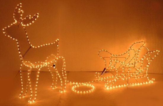 Renne avec traîneau - éclairage de Noël - avec Perel Smart home Wifi plug pour l'intérieur - pour Android & IOS
