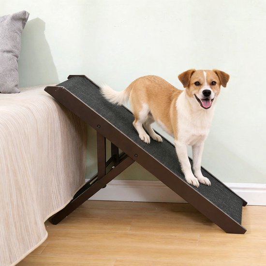 Ceruzo Dog Walkway Adjustable - Pliable - Hauteur réglable 34-53 cm - Marchepieds pour chiens - Noir