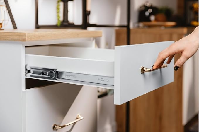 GTV H45 Glissières de tiroir Versalite Plus+ - guidage à billes avec amortissement - hauteur = 45 mm - capacité de charge 30 kg - 400 mm