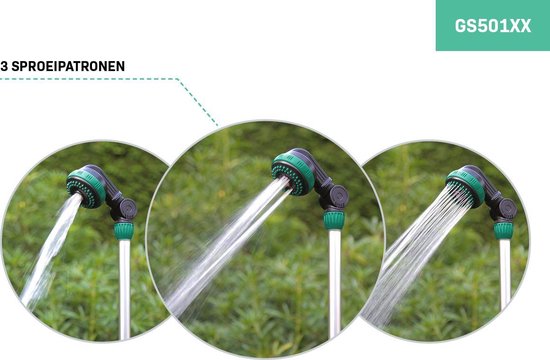 Douche d'extérieur - Vonroc - 2 en 1 - Avec lance de pulvérisation réglable - Hauteur réglable