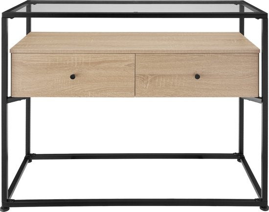 tectake - Table console buffet Lecture - industriel - brun clair - 101,5x41,5x80,5cm - 404691