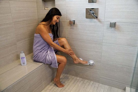 Starlyf Poignée plastique pour salle de bain - 30.5cm - Support mural de douche - Sans perçage