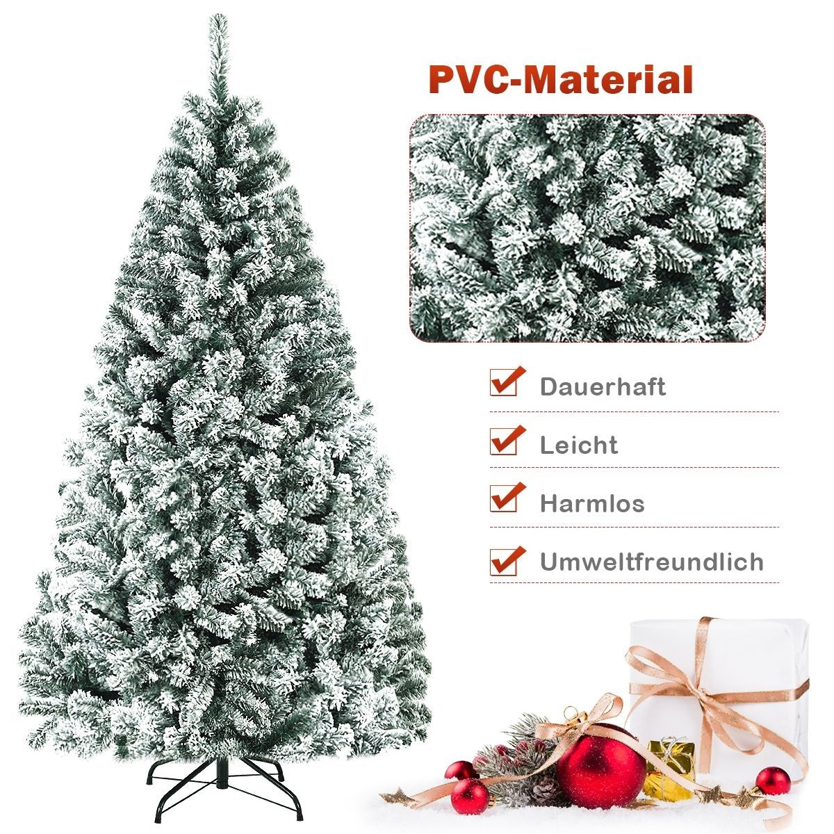 Coast Arbre de Noël artificiel Snowy - Avec support métallique - 180 cm