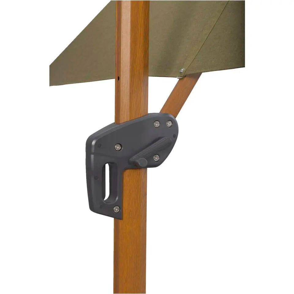 Parasol suspendu Nancy - Vert - 300 x 300 cm - Rotation à 360° avec pied