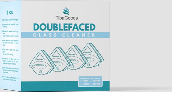 TibaGoods Essuie-vitre magnétique pour double vitrage - Nettoyeur de vitres - Essuie-vitre magnétique
